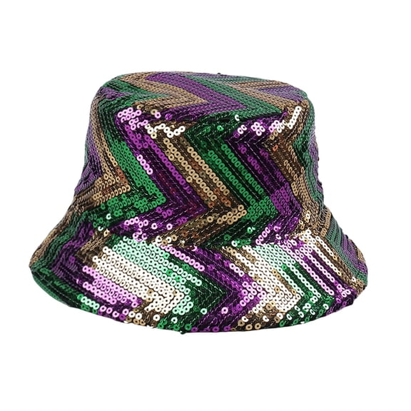 MEICHEN Bucket Hats for Women Colorful Sequined Bucket Hat Shiny All Fashion Cowboy Bucket Hat Bucket Hat All Seasons Fashion Must Have
