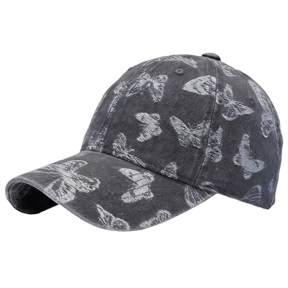 MEICHEN Butterfly Embroidered Baseball Cap for Women Spring Trendy Outdoor Sports Visor Hat
