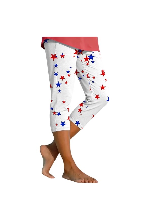 Capri Leggings for Women Fashion 250th Anniversary Usa Yoga Pant Summer Patriotic Athletic Pant
