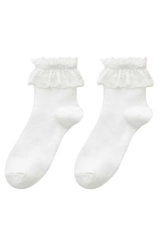 Casual Socks for Women, Ladies Winter Socks Solid Color Lace Short Tube Mesh Hollow Out Socks Streetwear, Fall Winter Fashion Accessories