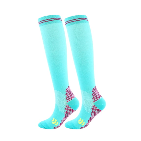 MEICHEN Compression Socks for Women, Solid Color Compression Socks Breathable Outdoor Running Cycling Sports Socks, Fall Winter Fashion Accessories