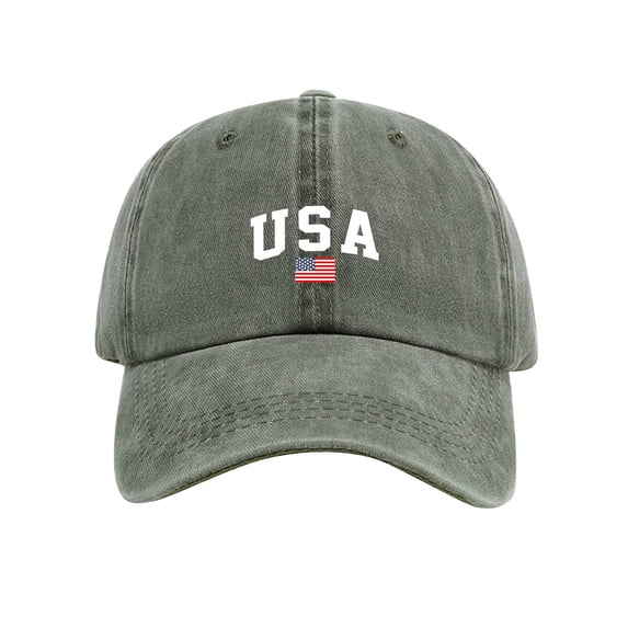 MEICHEN Cotton Baseball Caps for Women Casual Fashion Adjustable Outdoor Sun Hat 4th of July American Flag Patriotic Trucker Hat