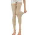 thumbnail image 1 of MEICHEN Cotton Thigh High Compression Stockings for Women Fashion Solid Footless Socks Covers Women's Knee Sleeves, 1 of 5