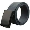 thumbnail image 1 of MEICHEN Dark Gray Belt for Women and Men,Canvas Belt With Flip Top Plain Buckle Solid Color Elastic Waistband,Unisex Accessories Wide Belt, 1 of 5