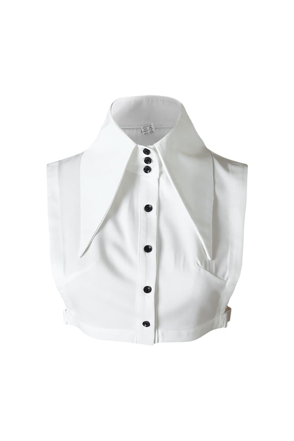 Detachable Collar for Women, Women Solid Shirt Detachable Blouse with False Collar Half Elastic Waist Shirt Collar, Fall Winter Fashion Accessories
