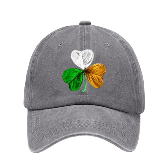 MEICHEN Distressed Baseball Caps for Women St. Patrick's Day White Green Gold Shamrock Print Trucker Hats Men's Cotton Dad Hats