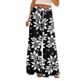 thumbnail image 1 of MEICHEN Dress Pants Women Petite High Waisted Wide Leg Summer Beach Vacation Women's Pants Casual Trousers, 1 of 7