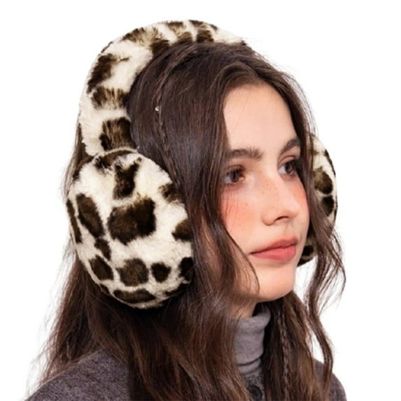 MEICHEN Ear Warmer for Pretty Women Fashion Winter Warm Earmuffs Cute Earmuffs Winter Earmuffs Plush Earmuffs Frostproof Folding Earmuffs Winter Accessories Beige