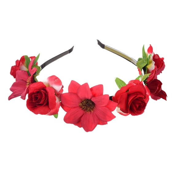 MEICHEN Fascinator Hats for Girls Summer Beautiful Wreath Headband Small Rose Headband Girl Adult Headwear Summer Fahion Must Have