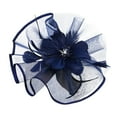 thumbnail image 1 of MEICHEN Fascinators Hats for Women Elegant Church Hats Solid Color Feather Clip for Wedding Party Cocktail Leisure Hats Navy, 1 of 3