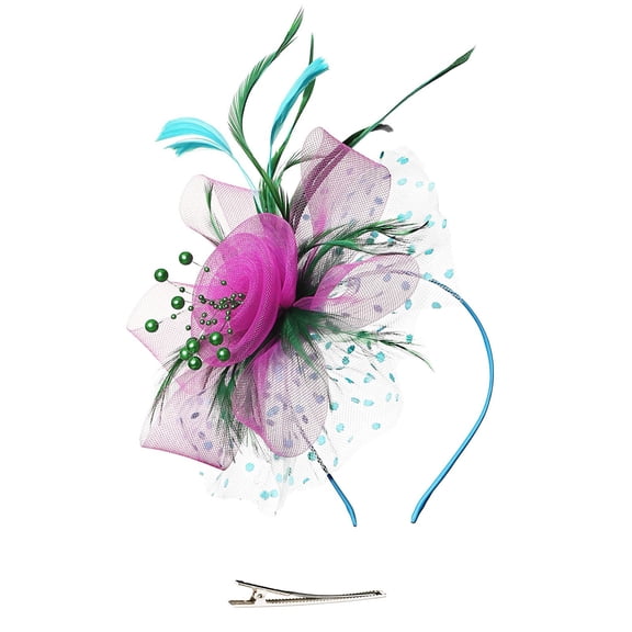 MEICHEN Fascinators Hats for Women Mesh Hair Clip Flower Tea Party Headband for Wedding Cocktail Church Derby Hats