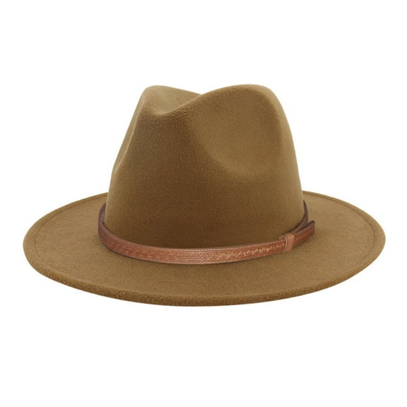 MEICHEN Fedora Hat for Women and Men, Hat with Belt Unisex Festival Spring Winter Wedding Prom Hat, Fall Winter Fashion Accessories