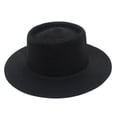 thumbnail image 1 of MEICHEN Flat Top Sun Hat for Women Fashion French Dome Hat Straw Fedora Hat Summer Wide Brim Beach Hat, 1 of 3