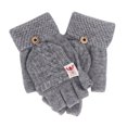 thumbnail image 1 of MEICHEN Gloves for Delicate Ladies Fashion Winter Jacquard Mesh Gloves Women's Knitted Plus Velvet Thickened Autumn and Winter Warm Pattern Gloves (Adult Gloves) Winter Accessories Gray, 1 of 7