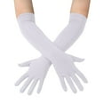 thumbnail image 1 of MEICHEN Gloves for Elegant Women Fashion Men's and Women's Spandex Costume Gloves 18" Length Stretchy Halloween Cosplay Long Opera Gloves Winter Accessories White, 1 of 5
