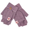 thumbnail image 1 of MEICHEN Gloves for Elegant Women Fashion Winter Jacquard Mesh Gloves Women's Knitted Plus Velvet Thickened Autumn and Winter Warm Pattern Gloves (Adult Gloves) Winter Accessories Purple, 1 of 6