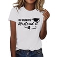 thumbnail image 1 of MEICHEN Graduation Gifts for Her: Senior 2026 Shirts Class Of 2026 T Shirt In My Senior Causal College Graduation Teacher Tee Tops Womens Spring Summer Tops, 1 of 6