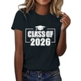 thumbnail image 1 of MEICHEN Graduation Gifts for Her: Class Of 2026 Senior 26 High School Graduation T Shirt Womens Spring Summer Tops, 1 of 3