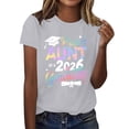 thumbnail image 1 of MEICHEN Graduation Gifts for Her: Women's Leisure Fashion Graduation Season Printed Short Sleeve Tshirts Womens Spring Summer Tops, 1 of 4