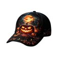 thumbnail image 1 of MEICHEN Halloween Gothic Baseball Cap for Men and Women Fashion Adjustable Print Trucker Hat Unisex Casual Cozy Dad Hat, 1 of 3