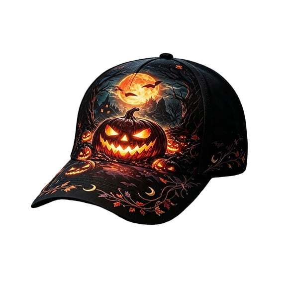 MEICHEN Halloween Gothic Baseball Cap for Men and Women Fashion Adjustable Print Trucker Hat Unisex Casual Cozy Dad Hat