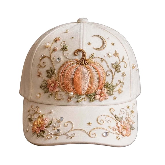MEICHEN Halloween Orange Pumpkin Print Baseball Cap for Women Casual Adjustable Trucker Hat Fall Fashion Streetwear Sun Hat For Daily Wear