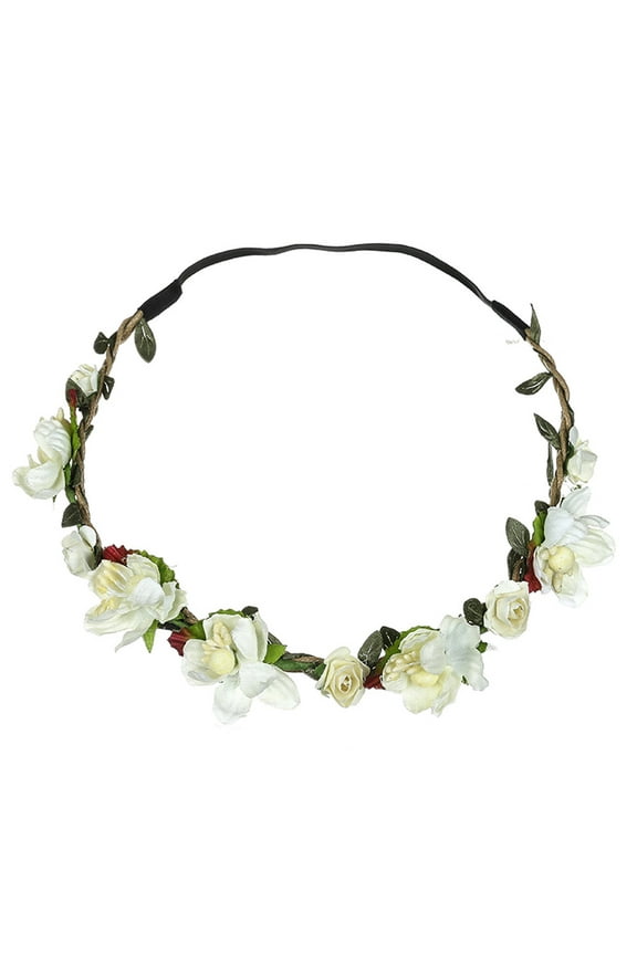 Headband for Women, Boho Ladies Floral Festival Wedding Garland Hair Headband Beach Party Accessory, Fall Winter Fashion Accessories