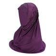 thumbnail image 1 of MEICHEN Headband for Women, Women Muslim Hijab Wrap Solid Color Lace Muslim Hijab Wrap Scarf Cap Head Cover, Fall Winter Fashion Accessories, 1 of 4