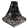 thumbnail image 1 of MEICHEN Headbands for Women Cashew Flower Print Square Scarf Ladies Fashion Satin Bandanas, 1 of 4