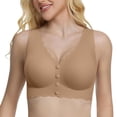 thumbnail image 1 of MEICHEN Jelly Push Up Bras for Women Trendy Solid Front Closure Full Coverage Tshirts Bras Seamless Underwear, 1 of 4