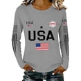 thumbnail image 1 of MEICHEN Lady 250th Special Pattern Round Neck Casual Comfortable Daily Long Sleeved T Shirt, 1 of 6