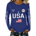thumbnail image 1 of MEICHEN Lady 250th Special Pattern Round Neck Casual Comfortable Daily Long Sleeved T Shirt, 1 of 6
