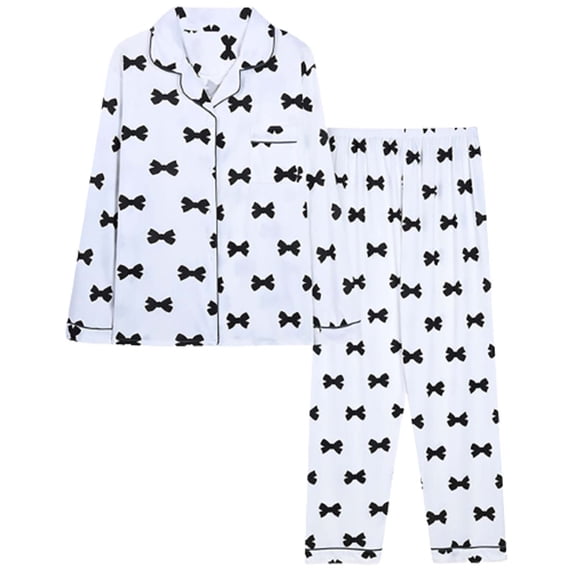 MEICHEN Lounge Set for Women Pajamas Women Autumn and Winter Long Sleeve Lapel Vest Suit Trousers Plus Size Home Service Summer Essentials Fashion Sleepwear