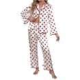thumbnail image 1 of MEICHEN Lounge Set for Women Women Set Casual Printed Lapel Soft Long Sleeve Sleepwear Sets Comfy 2 Piece Casual Pajama Summer Essentials Fashion Sleepwear, 1 of 3