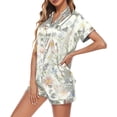 thumbnail image 1 of MEICHEN Lounge Set for Women Womens Pajama Sets Print Buttoned Waist Set Short Sleeve Top and Shorts Summer Essentials Fashion Sleepwear, 1 of 4