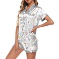 thumbnail image 1 of MEICHEN Lounge Set for Women Womens Pajama Sets Print Buttoned Waist Set Short Sleeve Top and Shorts Summer Essentials Fashion Sleepwear, 1 of 4
