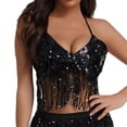 thumbnail image 1 of MEICHEN Mardi Gras Tank Tops for Women Sequin Sleeveless Tops Belly Dancer Top Clothing Tops for Women Girls, 1 of 4