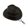 thumbnail image 1 of MEICHEN Men's Classic Western Hat With Leather Solid Color Stylish Cowboy Hat Retro Sun Hat, 1 of 5