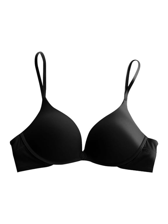 No Underwire Push Up Tshirts Bras Solid Thin Full Coverage Bralettes Sexy Seamless Underwear for Women