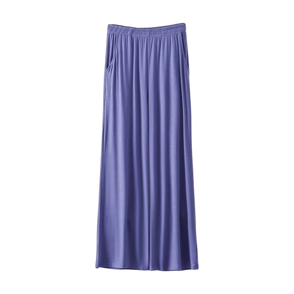 MEICHEN Pajama Pants for Women In Summer Can Be Worn Loose Large Size Pocket Pants Loose Wide Leg Pants for Women's Home Pants