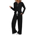 thumbnail image 1 of MEICHEN Pajamas Set for Women Womens Pajamas 2 Piece Sets Outfits Matching Suits Long Sleeve Sweater Long Pants Pockets Women's Loungewear, 1 of 5