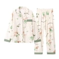 thumbnail image 1 of MEICHEN Pajamas for Women Set Ladies' Luxurious Temperament Loose Oversized Casual Home Clothes Long Sleeved Pants Mom's Imitation Cotton Pajamas Set Womens Loungewear, 1 of 4