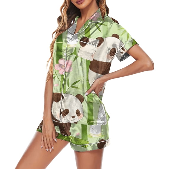 MEICHEN Pajamas for Women Set Spring/Summer Cute Funny Print Casual Comfortable Short Pants Short Sleeved Nightwear Set Women's Essentials Fashion Sleepwear