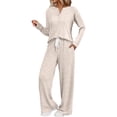 thumbnail image 1 of MEICHEN Pajamas for Women Set Womens Pajamas 2 Piece Sets Outfits Matching Suits Long Sleeve Sweater Long Pants Pockets Womens Sleepwear, 1 of 5
