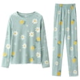 thumbnail image 1 of MEICHEN Pajamas for Women Cartoon Printed Pyjama Set Soft Warm Sleepwear Nightwear Cute Long Sleeve Top Womens Loungewear, 1 of 3