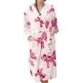 thumbnail image 1 of MEICHEN Plush Bathrobes for Women Valentine's Day Fleece Plush Robe Long Warm Plush Bathrobe Loungewear Jacket Printed Comfort Robe Women's Robes, 1 of 5