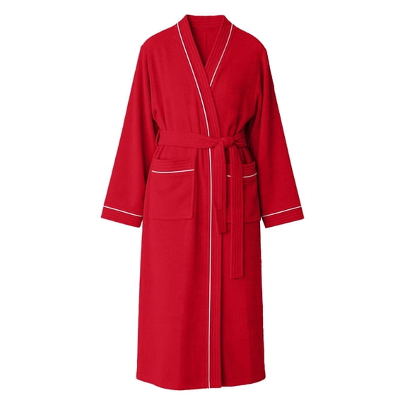 MEICHEN Plush Robes for Women Collar Trimmed Waist Tie Long Robe Comfortable Daily Loungewear for Home Use Women's Robes