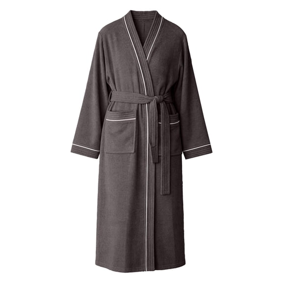 MEICHEN Plush Robes for Women Collar Trimmed Waist Tie Long Robe Comfortable Daily Loungewear for Home Use Womens Robes