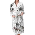 thumbnail image 1 of MEICHEN Plush Robes for Women Women's Fleece Plush Robe Long Warm Plush Bathrobe Loungewear Jacket Printed Comfort Robe Women's Robes, 1 of 5
