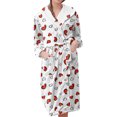 thumbnail image 1 of MEICHEN Plush Robes for Women Women's Fleece Plush Robe Long Warm Plush Bathrobe Loungewear Jacket Printed Comfort Robe Women's Robes, 1 of 5